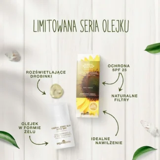 Rozśietlający olejek w żelu z filtrem SPF 25 Organic Series 50 ml